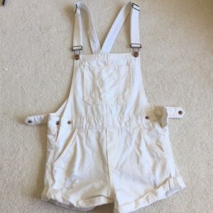 S White Overall Shorts